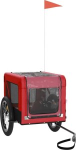 vidaXL vidaXL Przyczepka rowerowa dla zwierząt, tkanina Oxford i żelazo 4