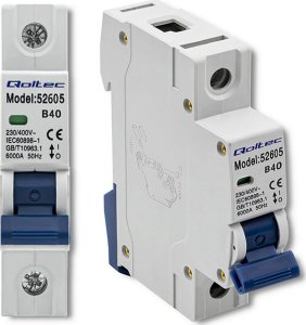 Qoltec Wyłącznik nadprądowy B40 bezpiecznik AC Qoltec 1P 40A 10
