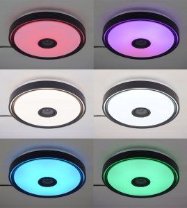 Lampa sufitowa LVT LVT Cosmo 1277 plafon lampa sufitowa 1x72W LED 3000-6500K RGBW biały/czarny 3