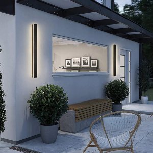 Kinkiet LVT LVT Lara 1576 kinkiet zewnętrzny lampa ścienna 1x45W LED 4000K czarny 6