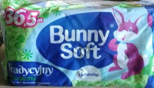 Bunny Soft Bunny Soft Tradycyjny - Miękki papier toaletowy, 100% makulatura - 8 rolek 2