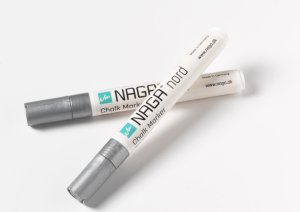 NAGA Kridtmarker naga, 4,5 mm, sølv, pakket a 2 stk 1