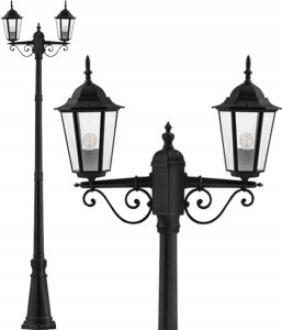 Kinkiet LVT Lvt Victoria 8405 lampa stojąca ogrodowa IP44 2x60W E27 czarna 7