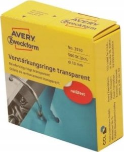 AVERY Avery Zweckform 3510, Binding clip, Transparent, Polypropylene (PP), 1.3 cm 1