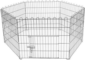 Springos Kojec dla zwierząt wybieg klatka dla psa 165x85 cm metalowa czarna UNIWERSALNY 12
