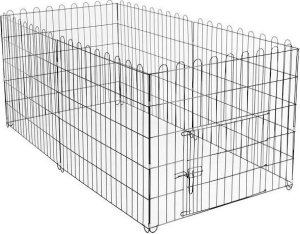Springos Kojec dla zwierząt wybieg klatka dla psa 165x85 cm metalowa czarna UNIWERSALNY 2