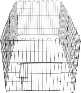 Springos Kojec dla zwierząt wybieg klatka dla psa 165x85 cm metalowa czarna UNIWERSALNY 10