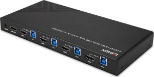 Przełącznik Lindy LINDY KVM Switch HDMI 4K60,USB3.0 & Audio 4Port 2