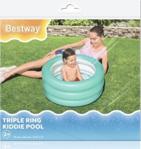 Triton Dmuchany Basen Brodzik dla dzieci 2+ Niebieski BESTWAY 70x30cm 6