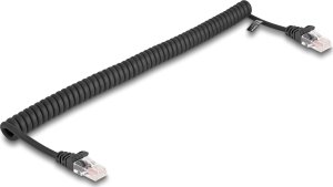 Delock DELOCK RJ45 Spiralkabel Stecker zu Stecker Cat.5e 1m Schwarz 1