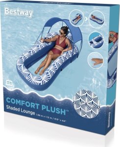 Bestway Dmuchany Materac do pływania 198x112cm BESTWAY + Daszek + Dno z siatki + Dmuchana poduszka 7