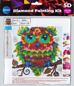 Norimpex Diamentowa mozaika 5D - Owl 20x20 80862 1