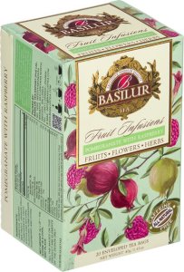 Basilur Basilur POMEGRANATE WITH RASPBERRY herbata owocowa GRANAT MALINA bez kofeiny - 20 x 2 g 1