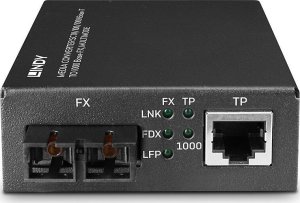 Konwerter światłowodowy Lindy Lindy 25119 konwerter sieciowy 850 nm Multifunkcyjny Czarny 2