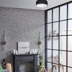 Lampa sufitowa Lamkur Lamkur Vivian 48444 plafon lampa sufitowa koło 1x60W E27 czarny/biały 3