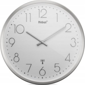 Mebus Mebus 19776 radio wall clock Silver/white 1