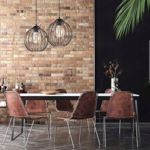 Lampa wisząca Lamkur Lamkur Zoya 45405 lampa wisząca zwis metalowa loft klatka 2x60W E27 czarna 3