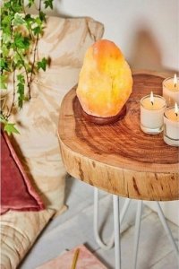 Lampa stołowa Lamkur Sally 43487 lampa stołowa lampka rustykalna rock 1x25W E14 bursztyn/drewno 14