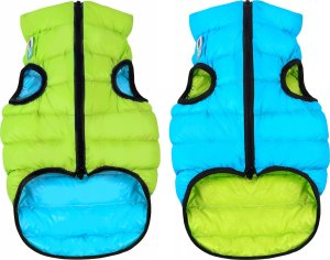 DOGGY XS 25 KURTKA AIRYVEST DWUSTRONNA JASNOZIELONA + NIEBIESKA 1