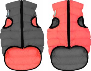 DOGGY XS 25 KURTKA AIRYVEST DWUSTRONNA CORAL + SZARY 1