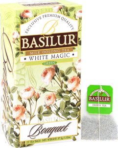 Basilur Herbata WHITE MAGIC herbata zielona i oolong z aromatem mleka - ekspresowa 25 x 1,5 g 5