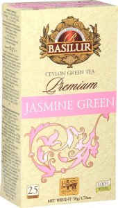 Basilur Basilur PREMIUM JASMINE GREEN herbata zielona jaśmin - ekspresowa 25 x 2 g 1