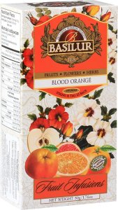 Basilur Basilur BLOOD ORANGE herbata owocowa bez kofeiny pomarańcza cytryna - ekspresowa 25 x 2 g 1