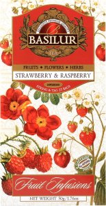 Basilur Basilur STRAWBERRY RASPBERRY herbata owocowa bez kofeiny truskawka malina - ekspresowa 25 x 2 g 3