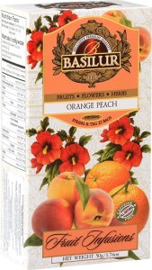 Basilur Basilur ORANGE PEACH herbata owocowa bez kofeiny pomarańcza brzoskwinia - ekspresowa 25 x 2 g 1