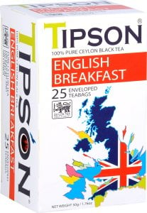 Tipson Tipson ENGLISH BREAKFAST czarna herbata cejlońska śniadaniowa BOPF - w kopertach 25 x 2 g 1