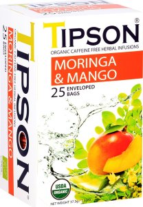 Tipson Tipson ORGANIC MORINGA MANGO ziołowa herbata organiczna - w kopertach 25 x 1,5 g 1