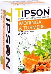 Tipson Tipson ORGANIC MORINGA TURMERIC ziołowa herbata kurkuma organiczna - w kopertach 25 x 1,5 g 1