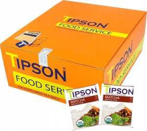 Tipson Tipson ORGANIC MATCHA MASALA HORECA zielona herbata imbir cynamon goździki - w kopertach 100 x 1,5 g 1