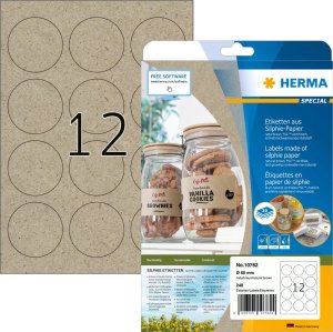 Herma HERMA  Etiketten Silphie A4 20 Blatt 60mm Rund 1