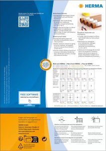 Herma HERMA  Wetterfeste Imprägn.Etik.A4 80 Blatt 66x33.8 2