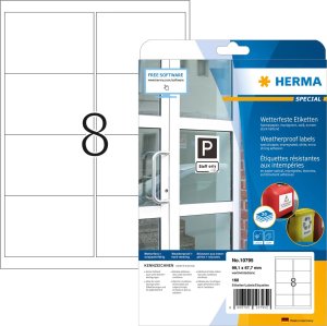 Herma HERMA  Wetterfeste Imprägn.Etik.A4 20 Blatt 99.1x67.7 1