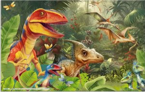 Herma HERMA  Schreibunterlage Karton Dino World 55x35 3Stk 3