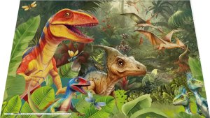 Herma HERMA  Schreibunterlage Karton Dino World 55x35 3Stk 5