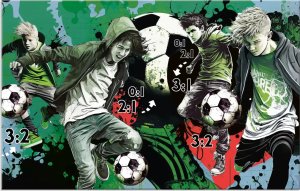 Herma HERMA  Schreibunterlage Karton Street Soccer 55x35 3Stk 2