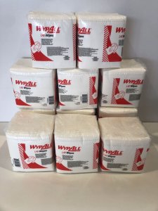 WYPALL Kimberly-Clark L40 PowerClean - Składane na cztery jednorazowe bardzo chłonne ręczniki, białe - 1 opakowanie x 56 odcinków 2