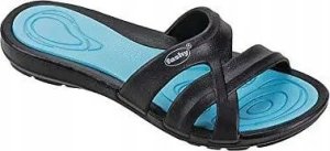 Fashy Slippers for ladies FASHY MAYFIELD 7659 52 39 black/turquoise 1