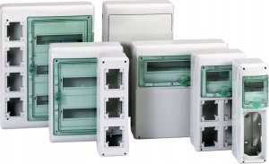 SCHNEIDERE Rozdzielnica hermetyczna Schneider Mureva / d. Kaedra 3x18 IP65 UV MRV-3-18-NT-T 13436 natynkowa drzwi transparentne 2