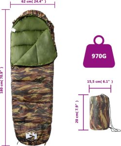 vidaXL vidaXL Śpiwór typu mumia, dla dorosłych, na 3 pory roku 5