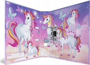 Segregator Herma 2-ringowy A4 70mm różowy (19276) 3