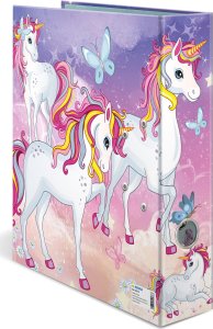 Segregator Herma 2-ringowy A4 70mm różowy (19276) 4