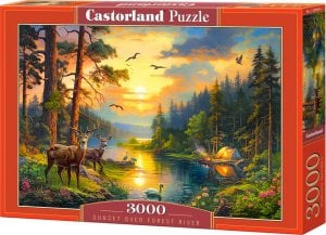 Castorland Puzzle 3000 Sunset over Forest River CASTOR 1