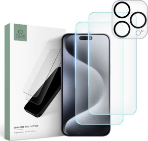 Tech-Protect Zestaw Tech-Protect Supreme Set na iPhone 15 Pro 2x szkło hartowane na wyświetlacz / szkło hartowane na aparat 1