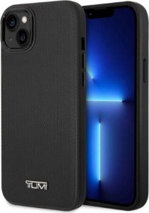 Tumi TUHMP14SRBAK iPhone 14 / 15 / 13 6.1" black/black hardcase Leather Balistic Pattern MagSafe 10