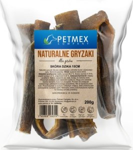 Petmex PETMEX Skóra dzika gryzak naturalny 15cm 200g 1