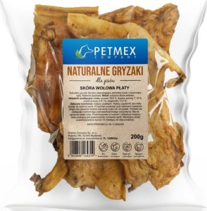 Petmex PETMEX Skóra wołowa płaty gryzak naturalny 200g 1